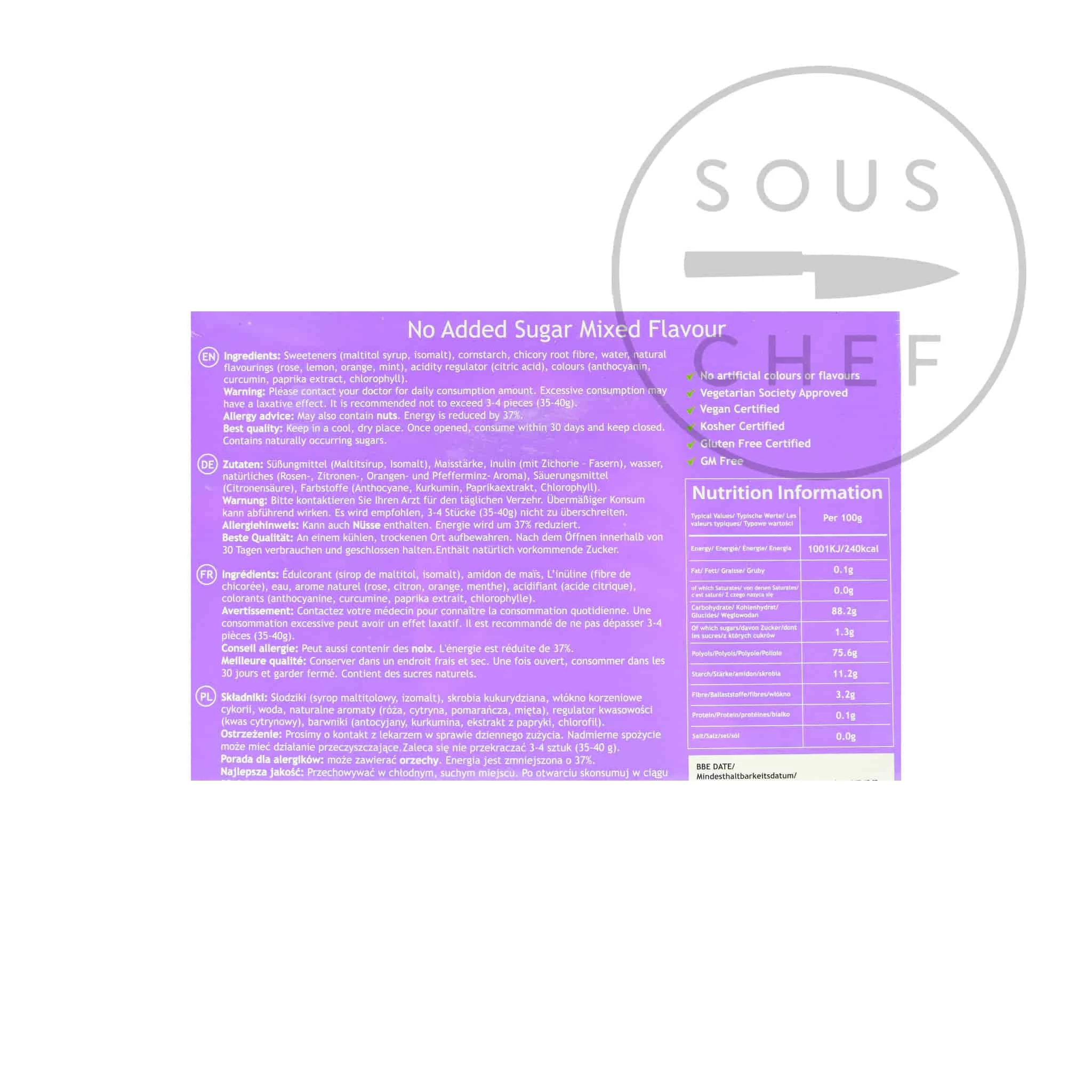 Ingredients Truede No Added Sugar Mixed Turkish Delight 110g 4 Ingredients Truede No Added Sugar Mixed Turkish Delight 110g