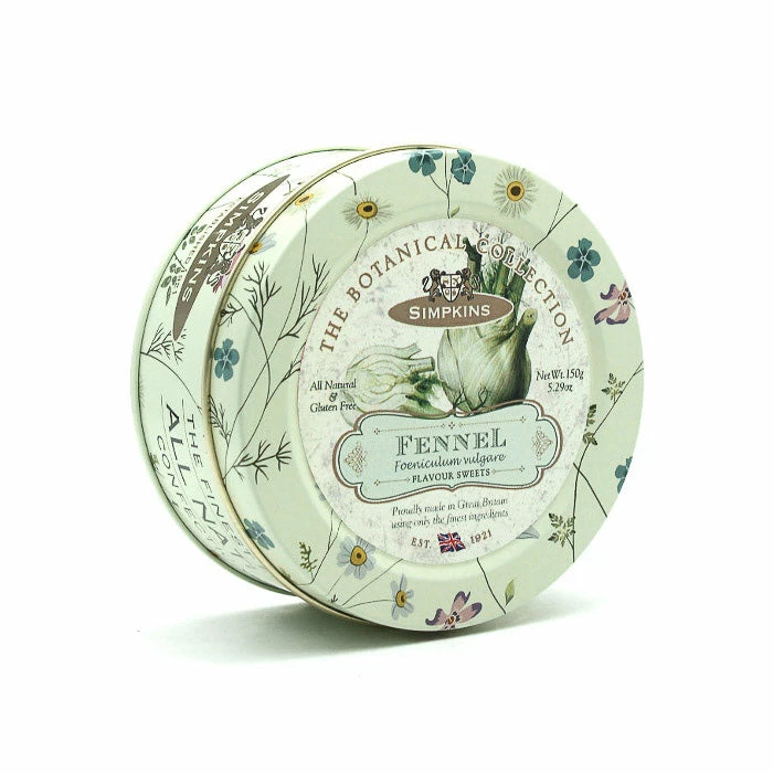 Simpkins Botanical Collection Ingredients Botanical Tin Fennel Drops 150g 3 Simpkins Botanical Collection Ingredients Botanical Tin Fennel Drops 150g