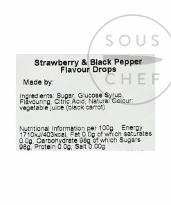 Simpkins Botanical Collection Ingredients Botanical Tin Strawberry & Crushed Black Pepper Drops 150g