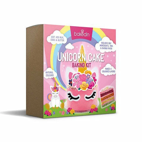 Bakedin Unicorn Cake Baking Kit 975g Ingredients 3 Bakedin Unicorn Cake Baking Kit 975g Ingredients