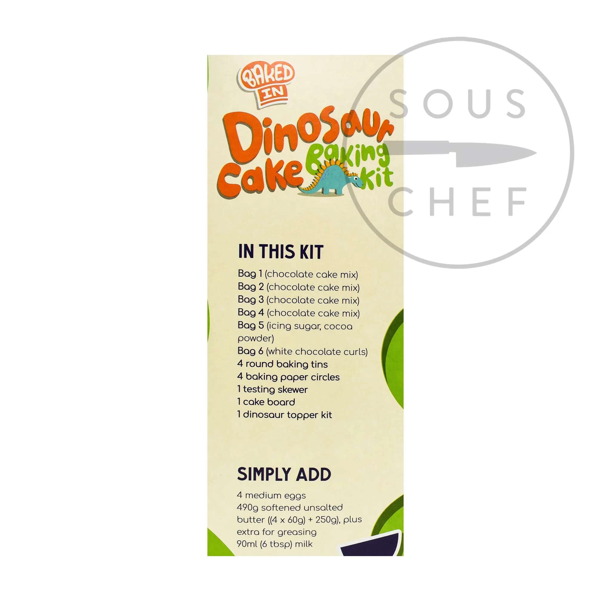 Bakedin Dinosaur Cake Baking Kit 1000g 5 Bakedin Dinosaur Cake Baking Kit 1000g