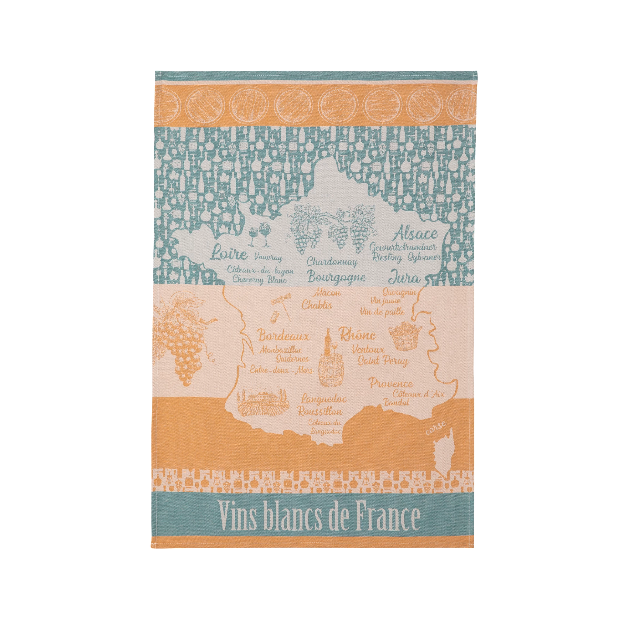 Coucke French Tea Towel - Vins Blancs De France 3 Coucke French Tea Towel - Vins Blancs De France