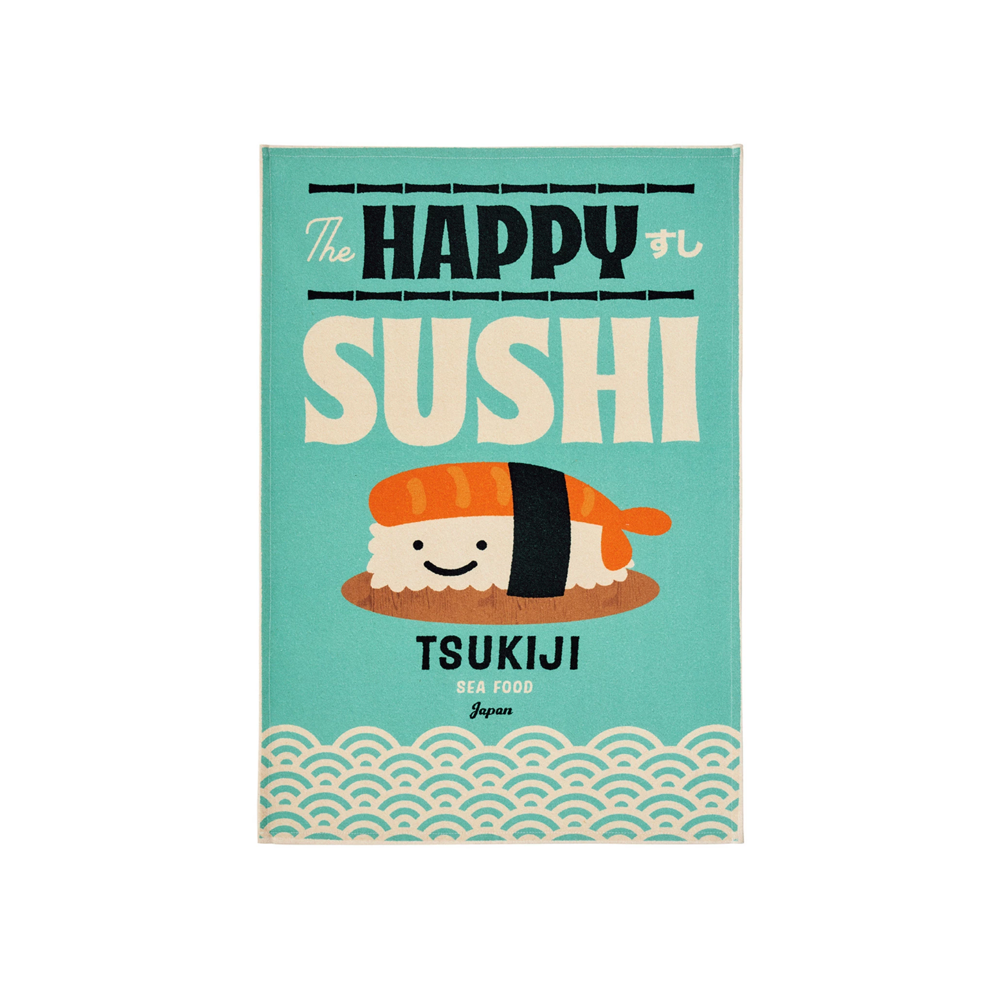 Coucke Cookware French Tea Towel - Happy Sushi 3 Coucke Cookware French Tea Towel - Happy Sushi