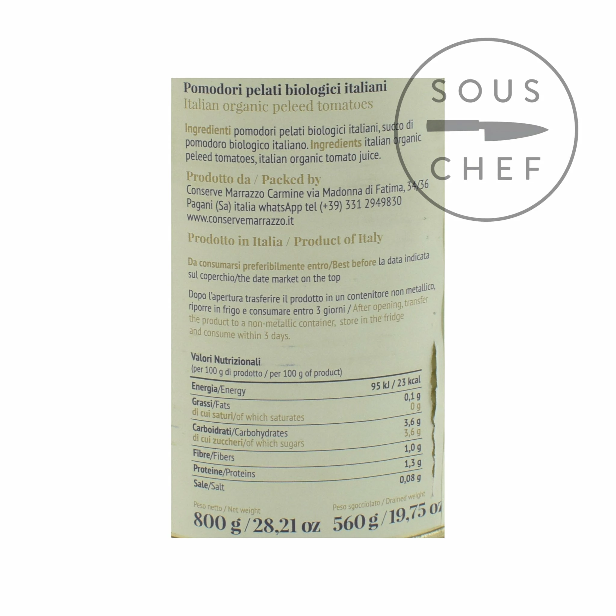 Casa Marrazzo Peeled Organic Tomatoes 800g Tinned Tomatoes & Veg 5 Casa Marrazzo Peeled Organic Tomatoes 800g Tinned Tomatoes & Veg
