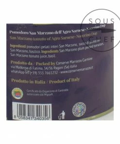 Casa Marrazzo DOP San Marzano Peeled Tomatoes With Basil 400g Ingredients 9 Casa Marrazzo DOP San Marzano Peeled Tomatoes With Basil 400g Ingredients