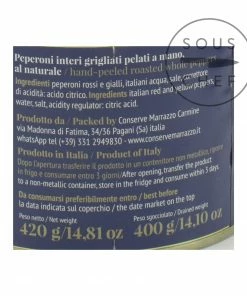 Ingredients Casa Marrazzo Whole Grilled Hand-Peeled Peppers In Brine 420g 9 Ingredients Casa Marrazzo Whole Grilled Hand-Peeled Peppers In Brine 420g