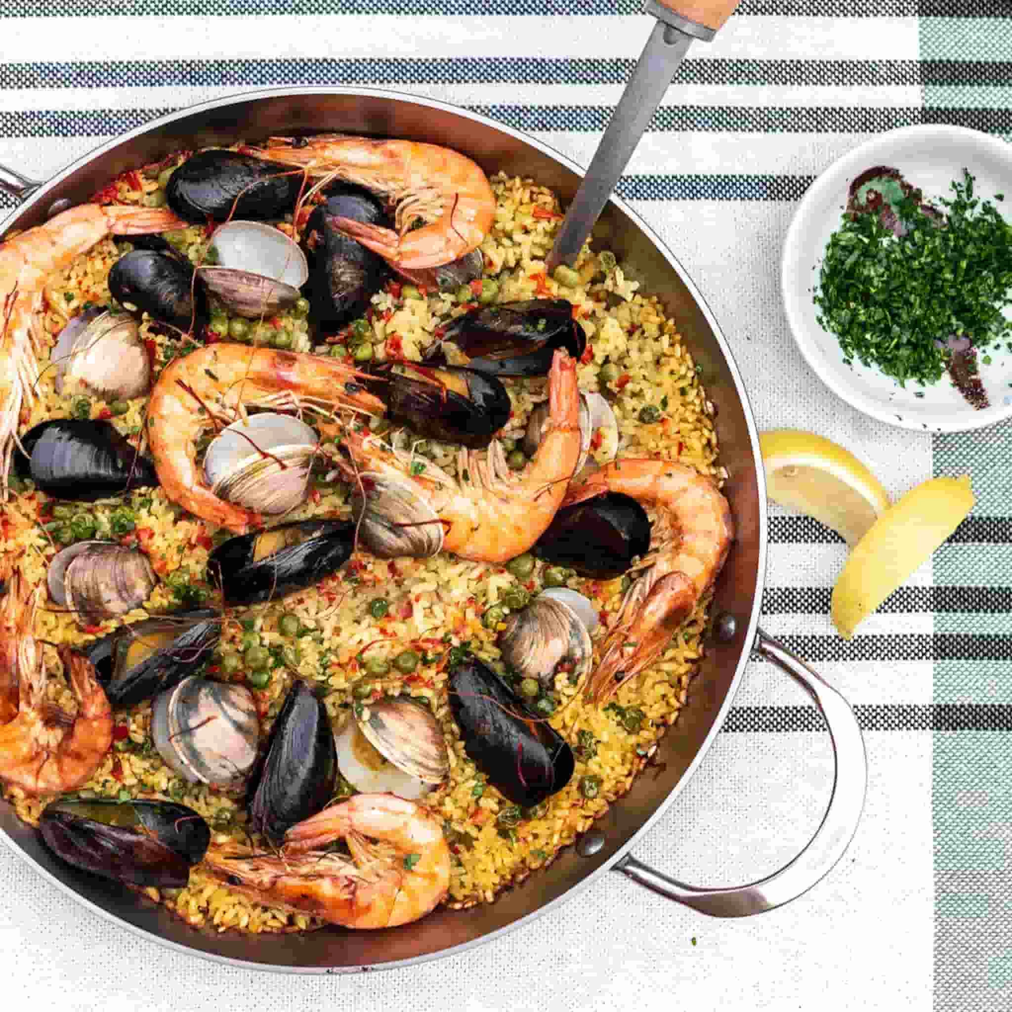 De Buyer Mineral B Paella Pan 32cm Cookware 4 De Buyer Mineral B Paella Pan 32cm Cookware