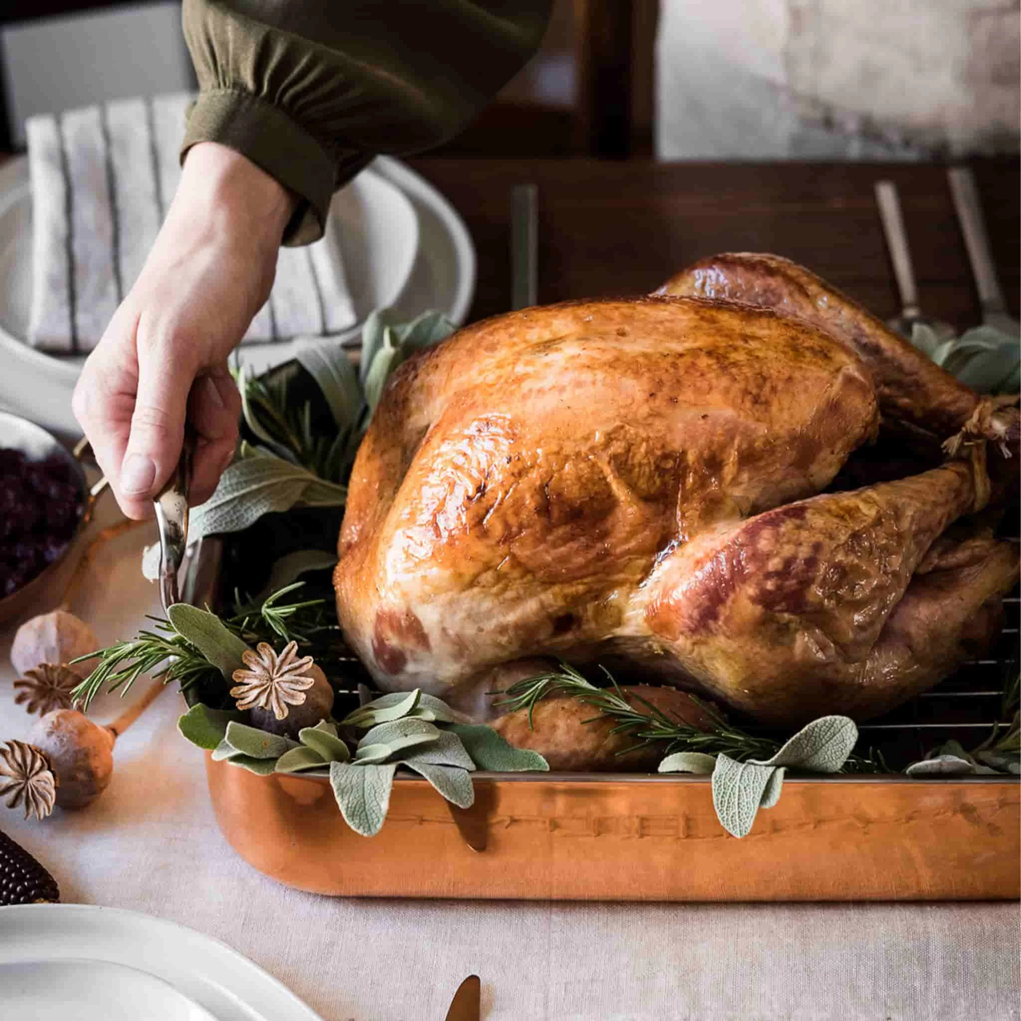 De Buyer Copper & Stainless Steel Roasting Tin 35cm X 25cm 4 De Buyer Copper & Stainless Steel Roasting Tin 35cm X 25cm