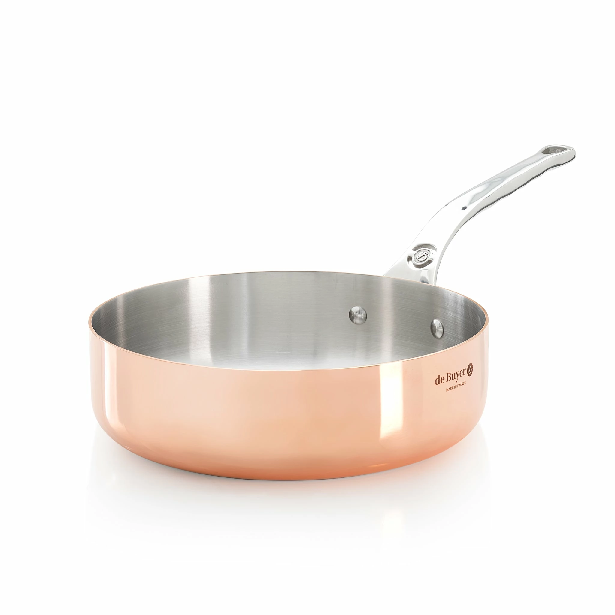 Cookware De Buyer Inocuivre Copper Straight Sided Saute Pan With Stainless Steel Handle 24cm 3 Cookware De Buyer Inocuivre Copper Straight Sided Saute Pan With Stainless Steel Handle 24cm