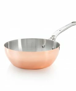 De Buyer Inocuivre Conical Copper Saute Pan With Stainless Steel Handle 20cm Cookware