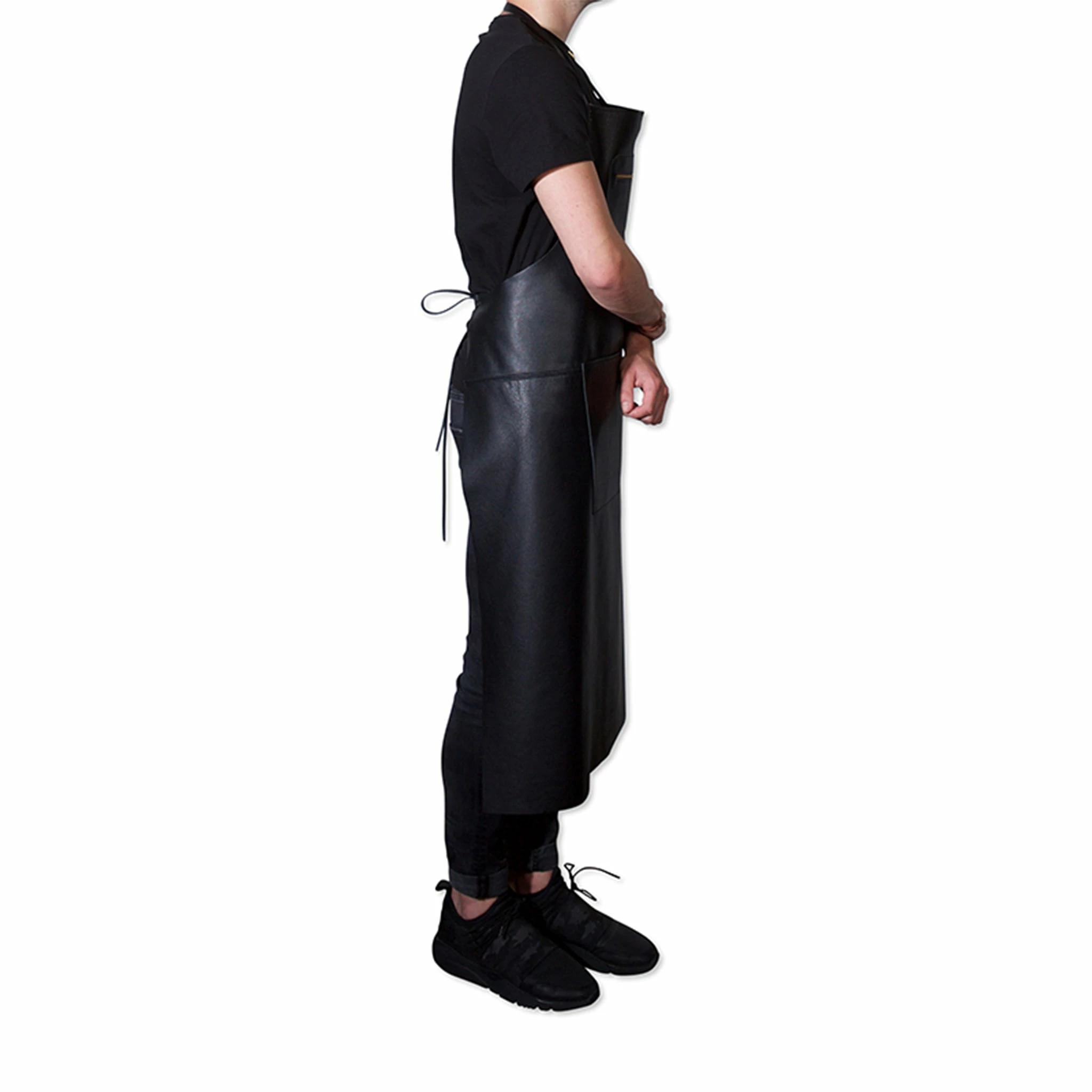 Dutchdeluxes Extra Long Leather Zipper Apron In Classic Black 4 Dutchdeluxes Extra Long Leather Zipper Apron In Classic Black