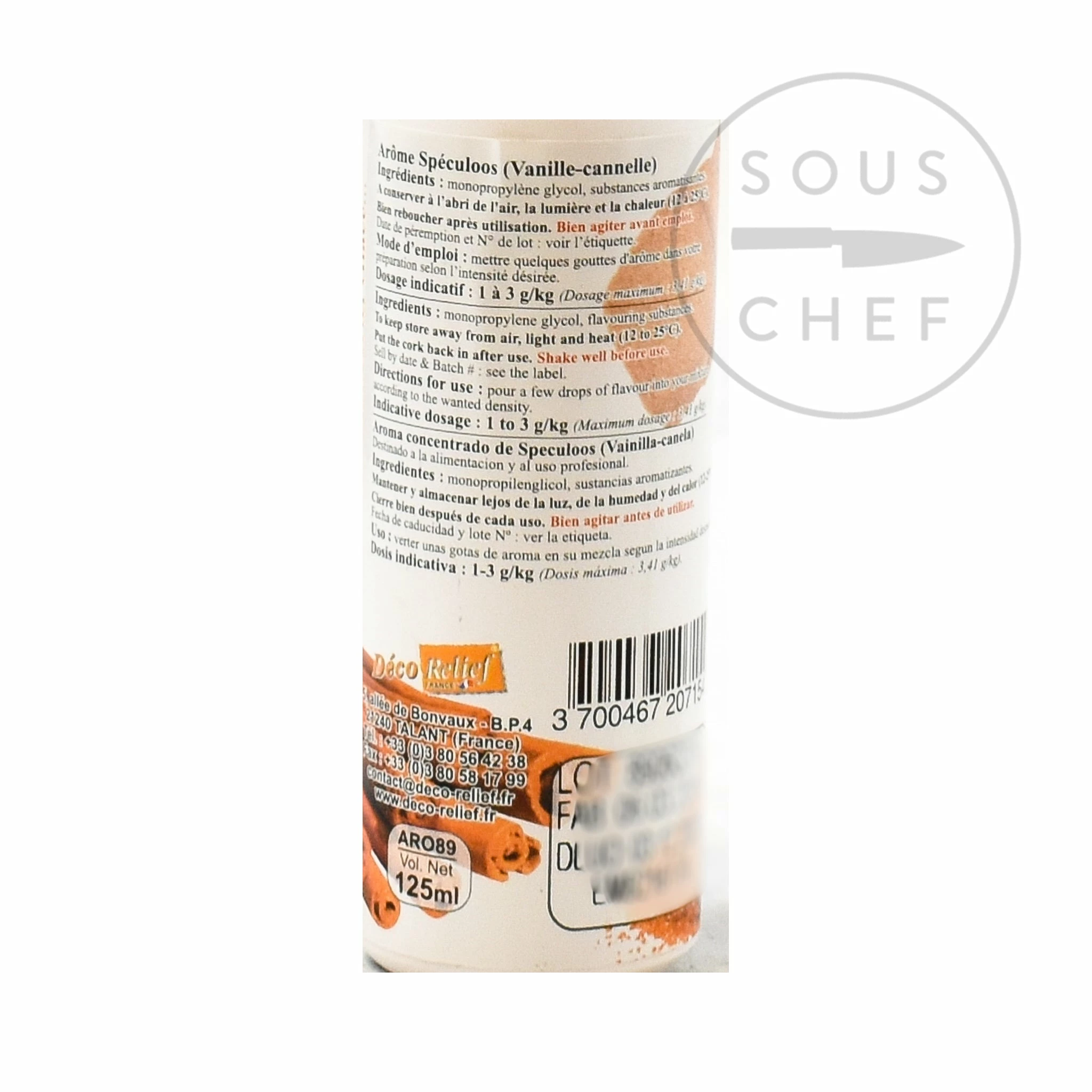 Deco Relief Ingredients Concentrated Speculoos Flavour 125ml 5 Deco Relief Ingredients Concentrated Speculoos Flavour 125ml