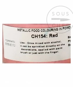 Deco Relief Ingredients Edible Red Metallic Shimmer Dust 25g 9 Deco Relief Ingredients Edible Red Metallic Shimmer Dust 25g