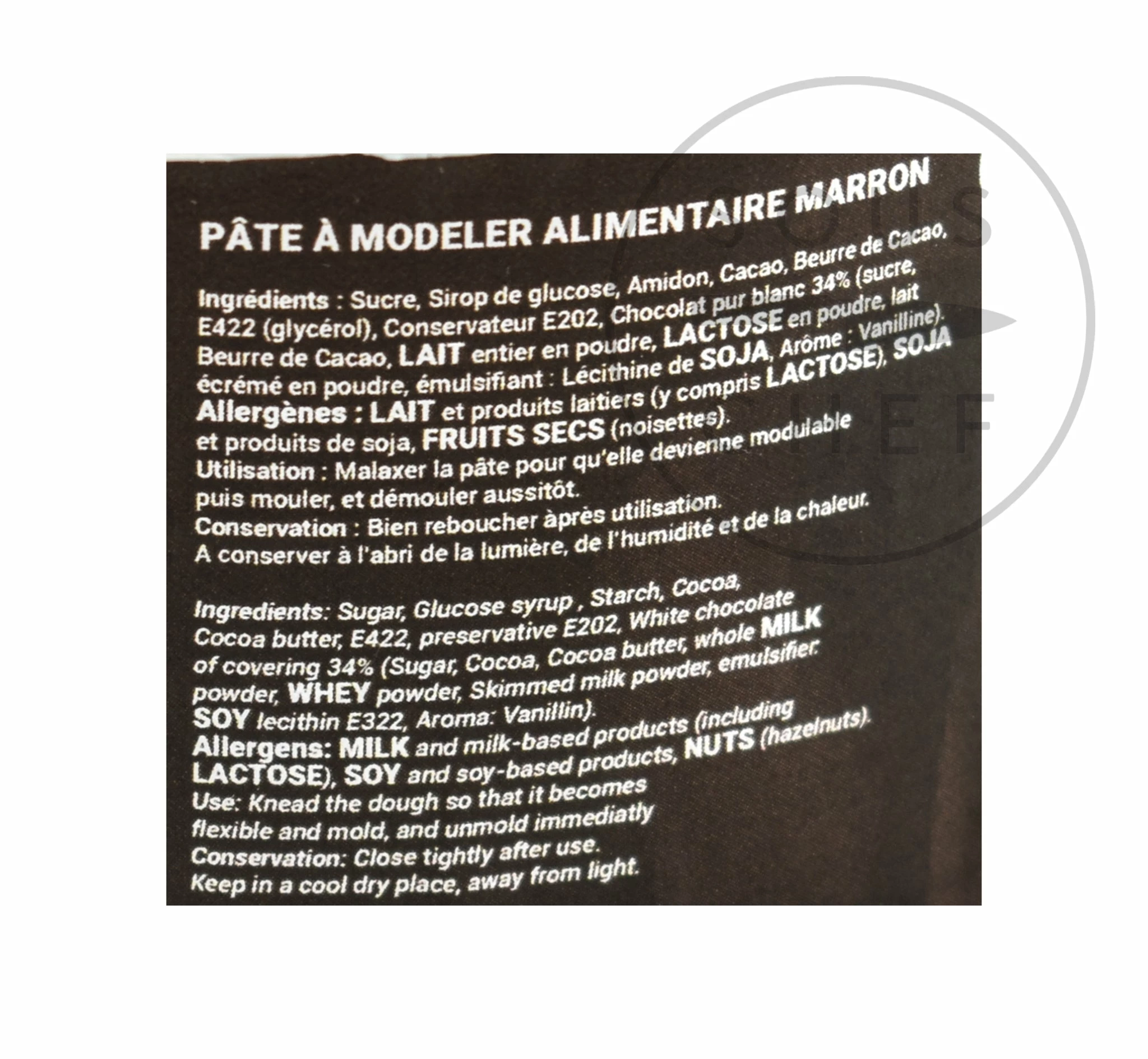 Deco Relief Chocolate Plastique - Modelling Chocolate 500g 4 Deco Relief Chocolate Plastique - Modelling Chocolate 500g