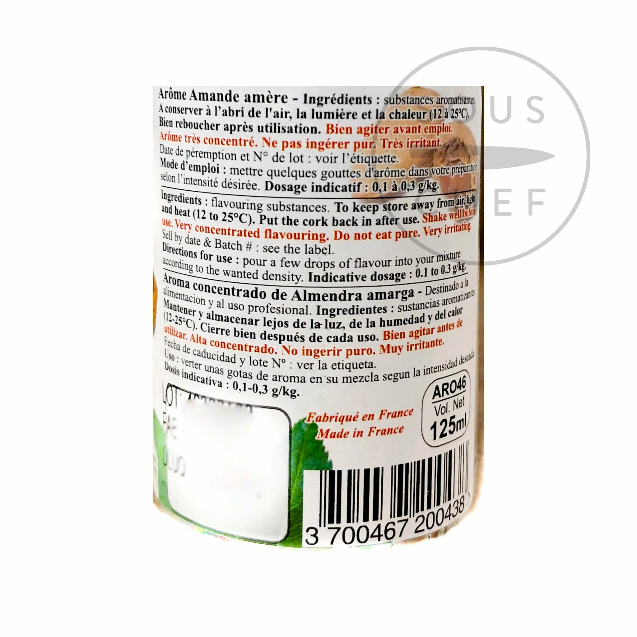 Deco Relief Concentrated Bitter Almond Flavour 125ml Ingredients 5 Deco Relief Concentrated Bitter Almond Flavour 125ml Ingredients