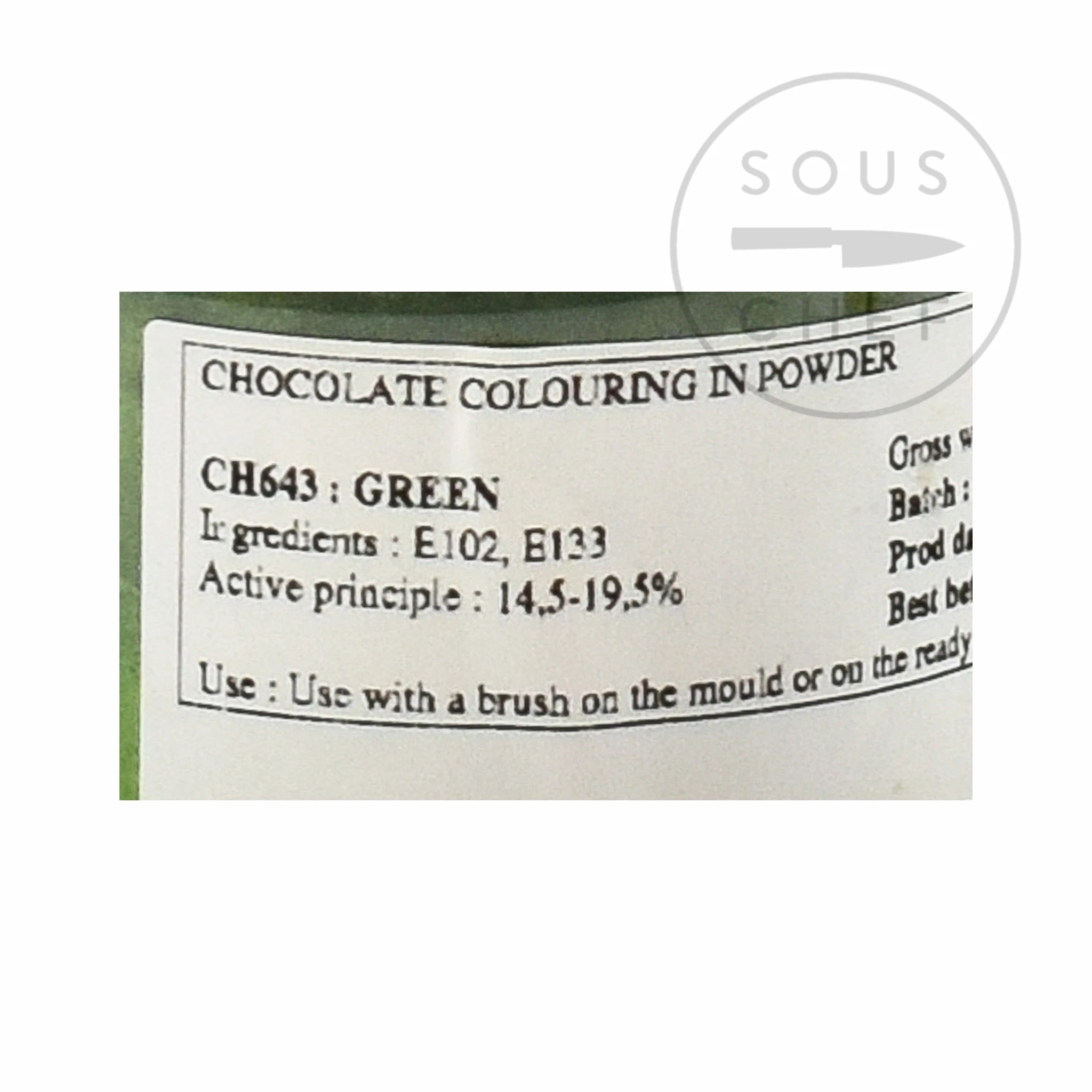 Deco Relief Green Gloss Food Colour For Chocolate 20g Ingredients 5 Deco Relief Green Gloss Food Colour For Chocolate 20g Ingredients