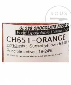 Deco Relief Orange Gloss Food Colour For Chocolate 20g Ingredients
