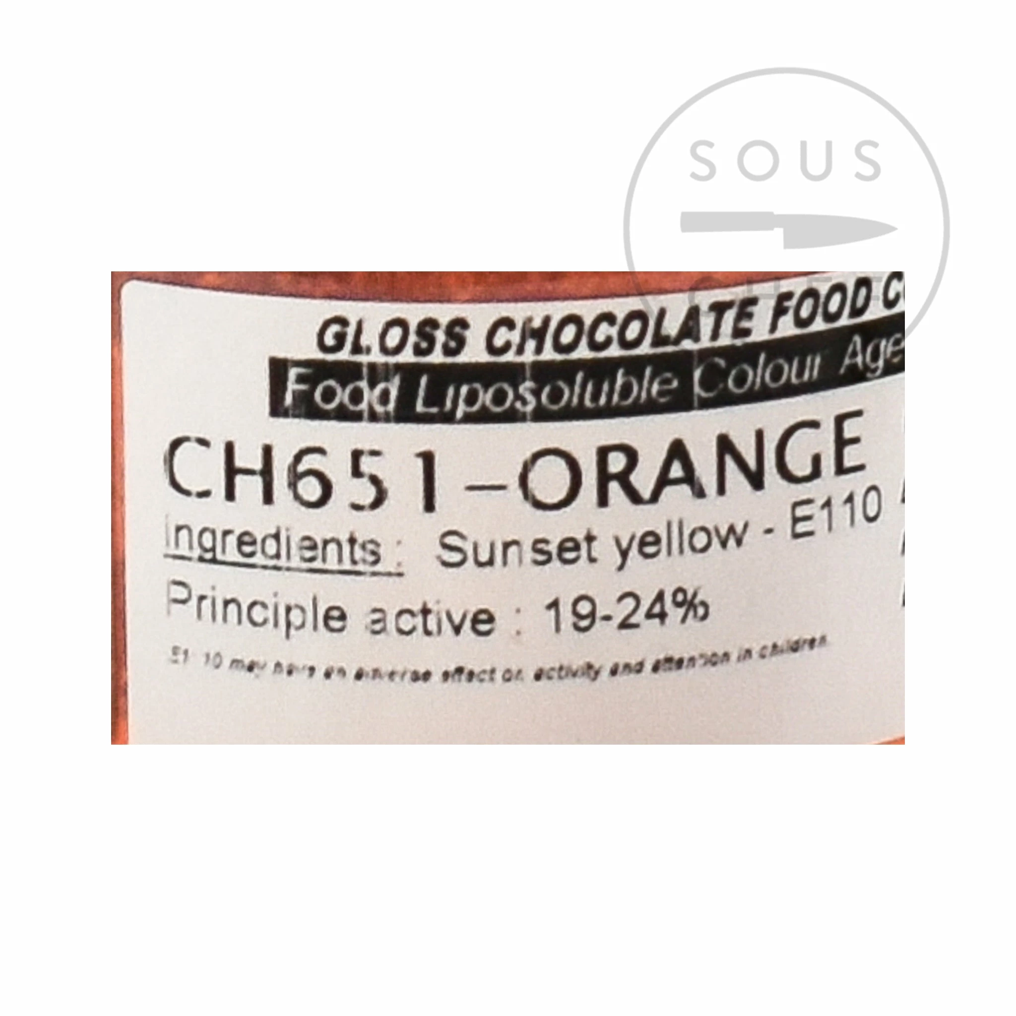 Deco Relief Orange Gloss Food Colour For Chocolate 20g Ingredients 4 Deco Relief Orange Gloss Food Colour For Chocolate 20g Ingredients