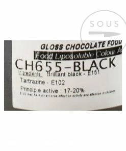 Deco Relief Black Gloss Food Colour For Chocolate 20g Ingredients
