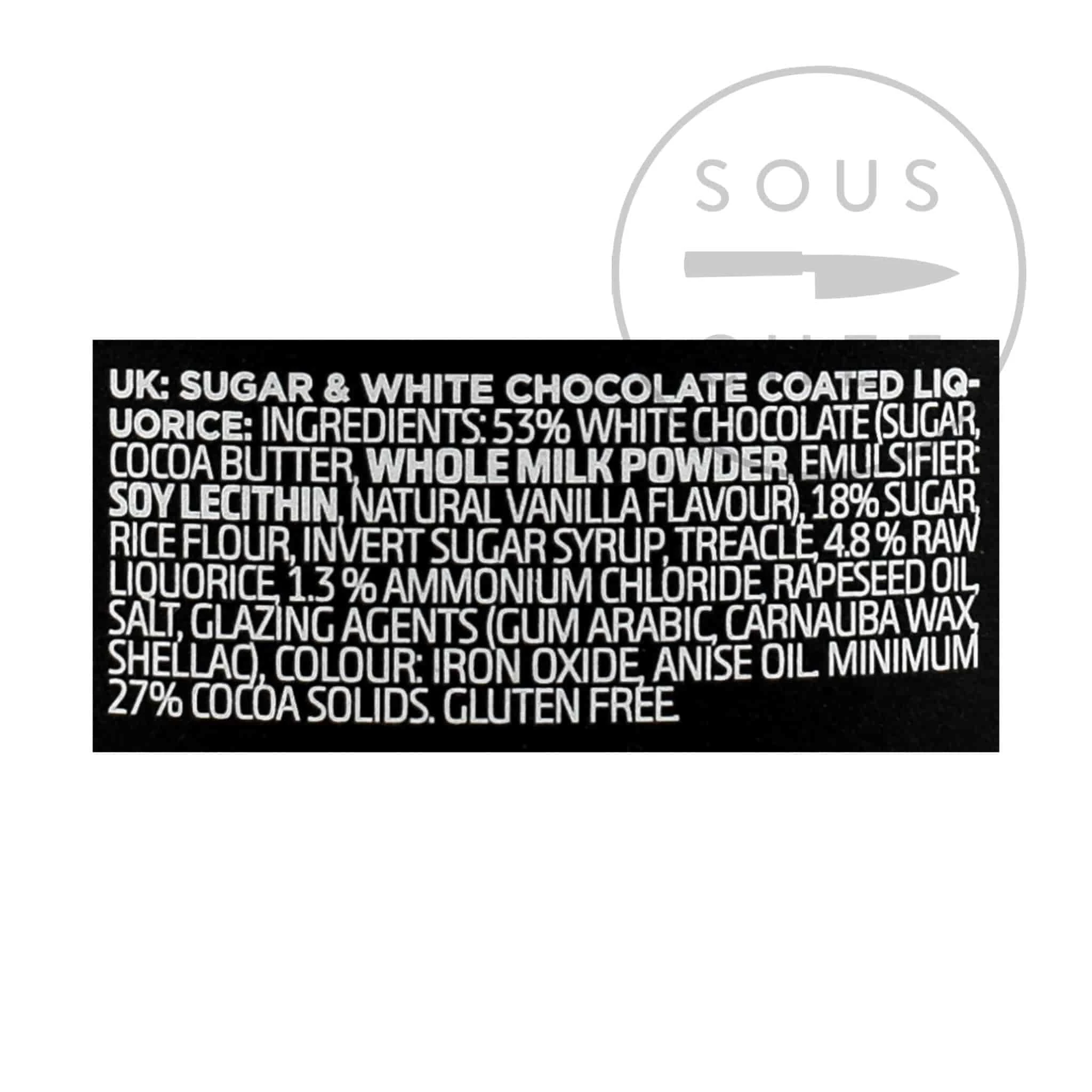 Lakrids Liquorice E - Salmiak 125g Ingredients 4 Lakrids Liquorice E - Salmiak 125g Ingredients