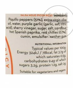 Ingredients Delicioso Salsa Mojo Picon Rojo 165g
