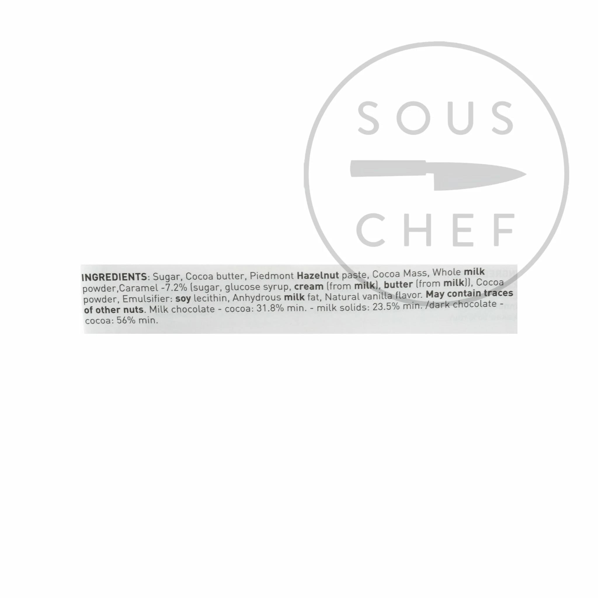 Ingredients Venchi Nougatine Chocolate Cigar 100g 5 Ingredients Venchi Nougatine Chocolate Cigar 100g