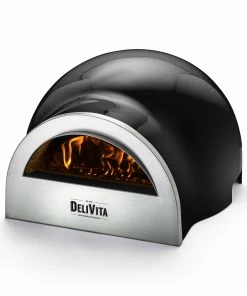 Cookware DeliVita Wood Fired Pizza Oven Very Black