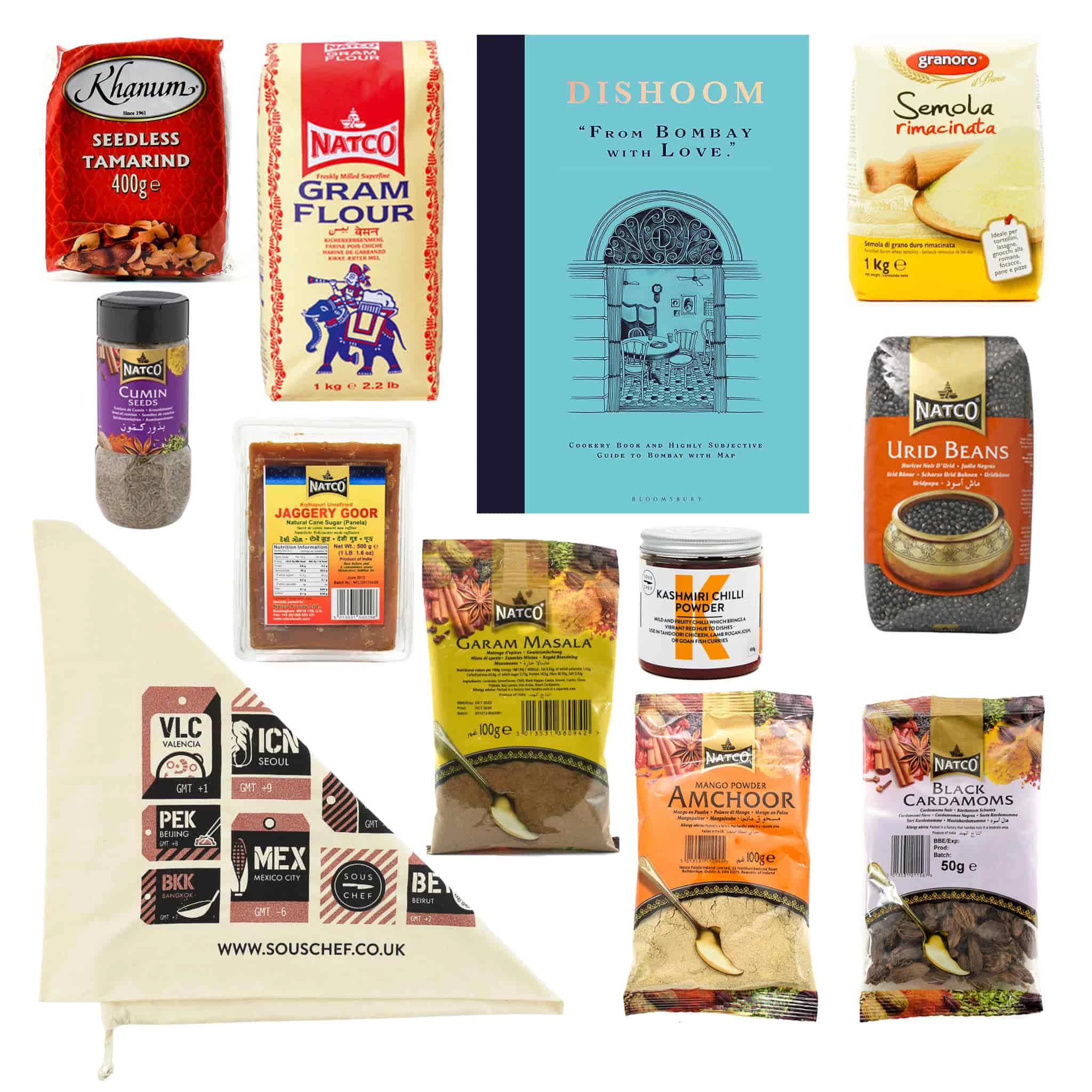 Sous Chef Cookbook Sets Dishoom Cookbook & Ingredients Set 3 Sous Chef Cookbook Sets Dishoom Cookbook & Ingredients Set