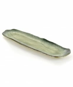 Kiji Stoneware & Ceramics Green Glaze Sushi Platter
