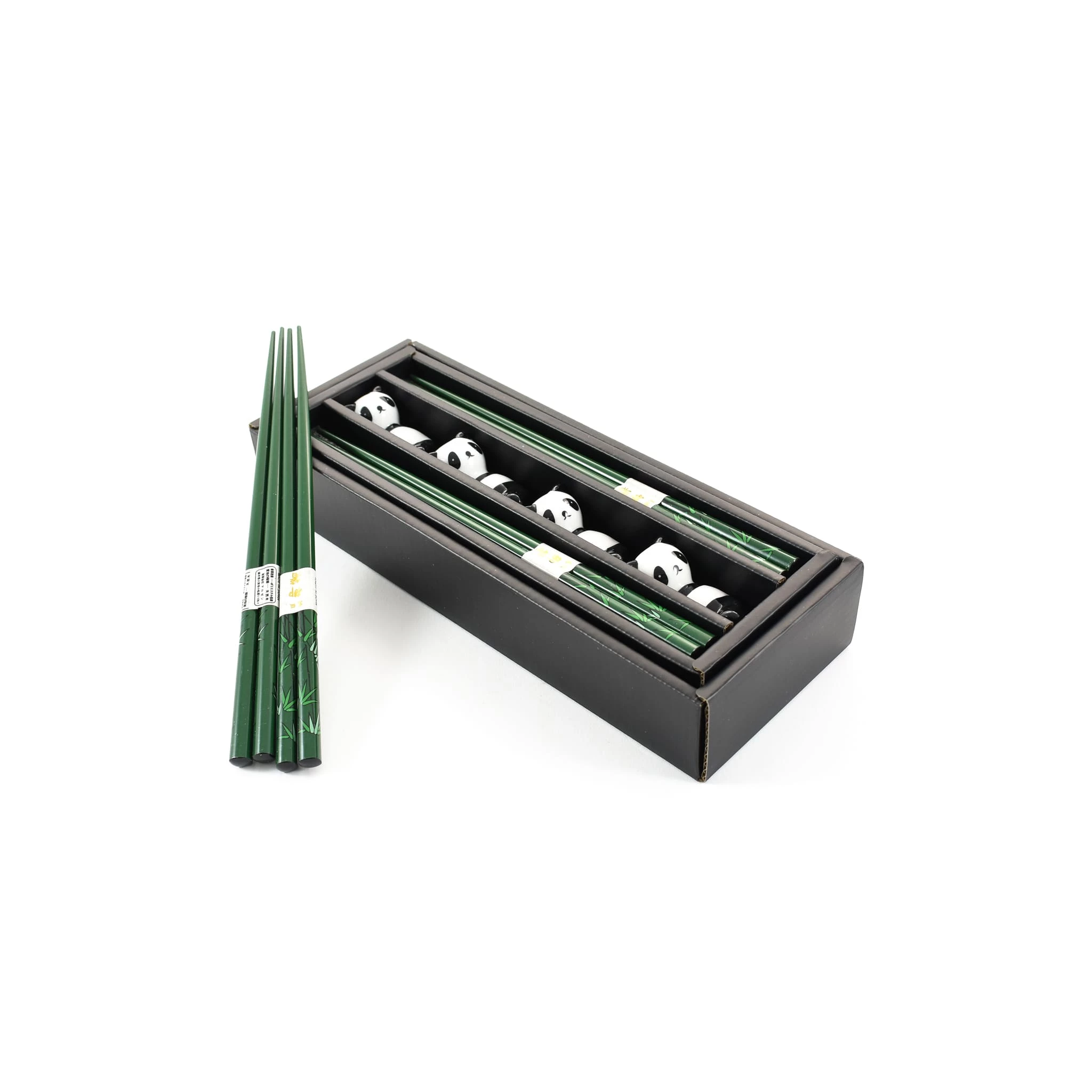 Kiji Stoneware & Ceramics Tableware Panda Chopstick & Rest Set - 4 Pairs 3 Kiji Stoneware & Ceramics Tableware Panda Chopstick & Rest Set - 4 Pairs