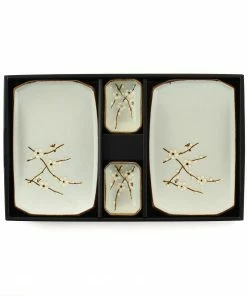 Kiji Stoneware & Ceramics Sakura Blossom Sushi Serving Set Tableware 8 Kiji Stoneware & Ceramics Sakura Blossom Sushi Serving Set Tableware