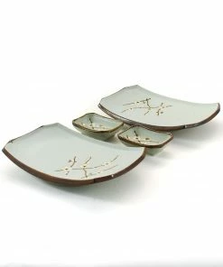 Kiji Stoneware & Ceramics Sakura Blossom Sushi Serving Set Tableware 7 Kiji Stoneware & Ceramics Sakura Blossom Sushi Serving Set Tableware