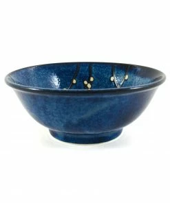 Kiji Stoneware & Ceramics Blue Sakura Ramen Bowl 9 Kiji Stoneware & Ceramics Blue Sakura Ramen Bowl