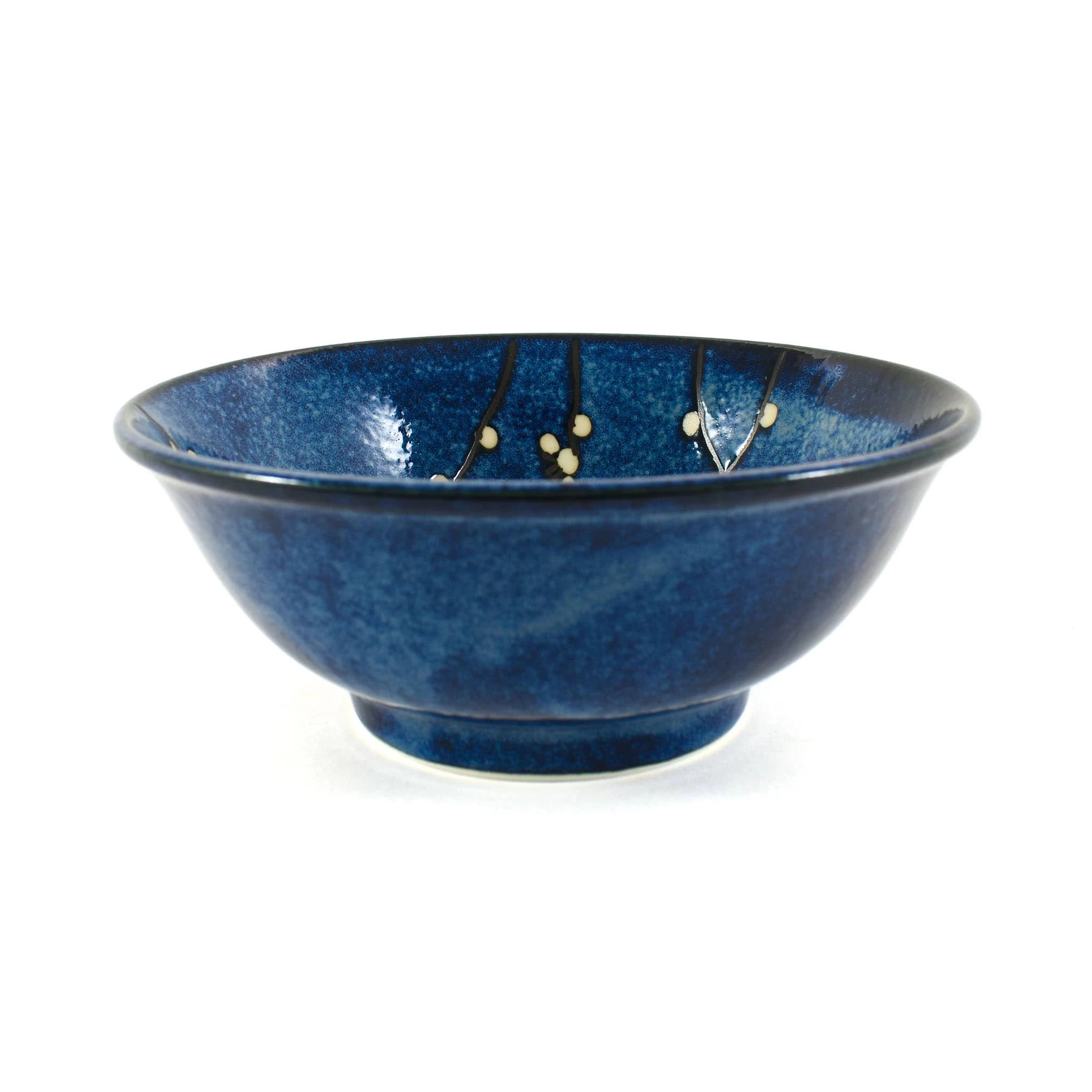 Kiji Stoneware & Ceramics Blue Sakura Ramen Bowl 6 Kiji Stoneware & Ceramics Blue Sakura Ramen Bowl