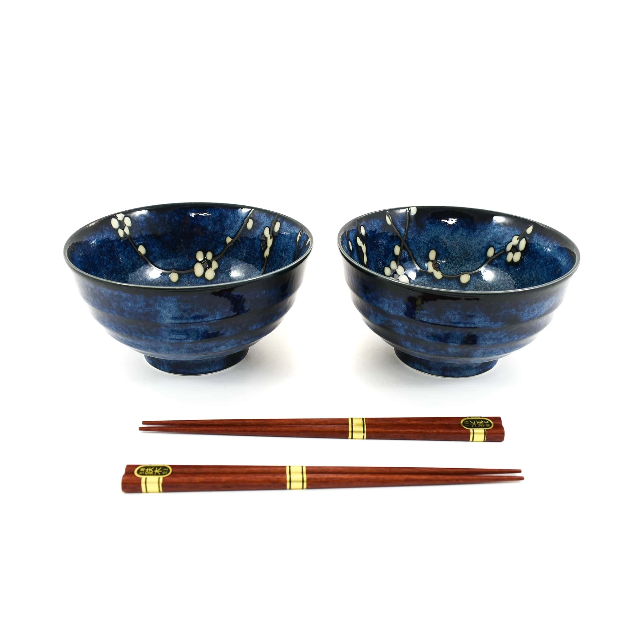 Kiji Stoneware & Ceramics Blue Sakura Udon Bowl Set Tableware 3 Kiji Stoneware & Ceramics Blue Sakura Udon Bowl Set Tableware