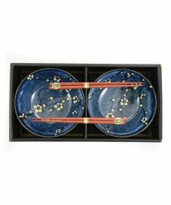 Kiji Stoneware & Ceramics Blue Sakura Udon Bowl Set Tableware 9 Kiji Stoneware & Ceramics Blue Sakura Udon Bowl Set Tableware