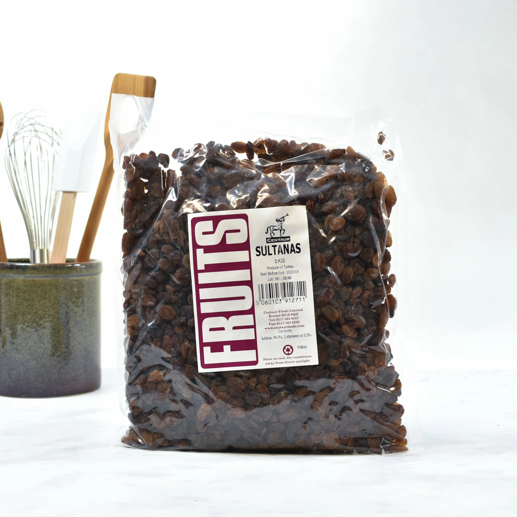 Centaur Ingredients Sultanas 1kg 4 Centaur Ingredients Sultanas 1kg
