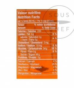 Ingredients Escuminac Extra Rare Light Maple Syrup 200ml 7 Ingredients Escuminac Extra Rare Light Maple Syrup 200ml