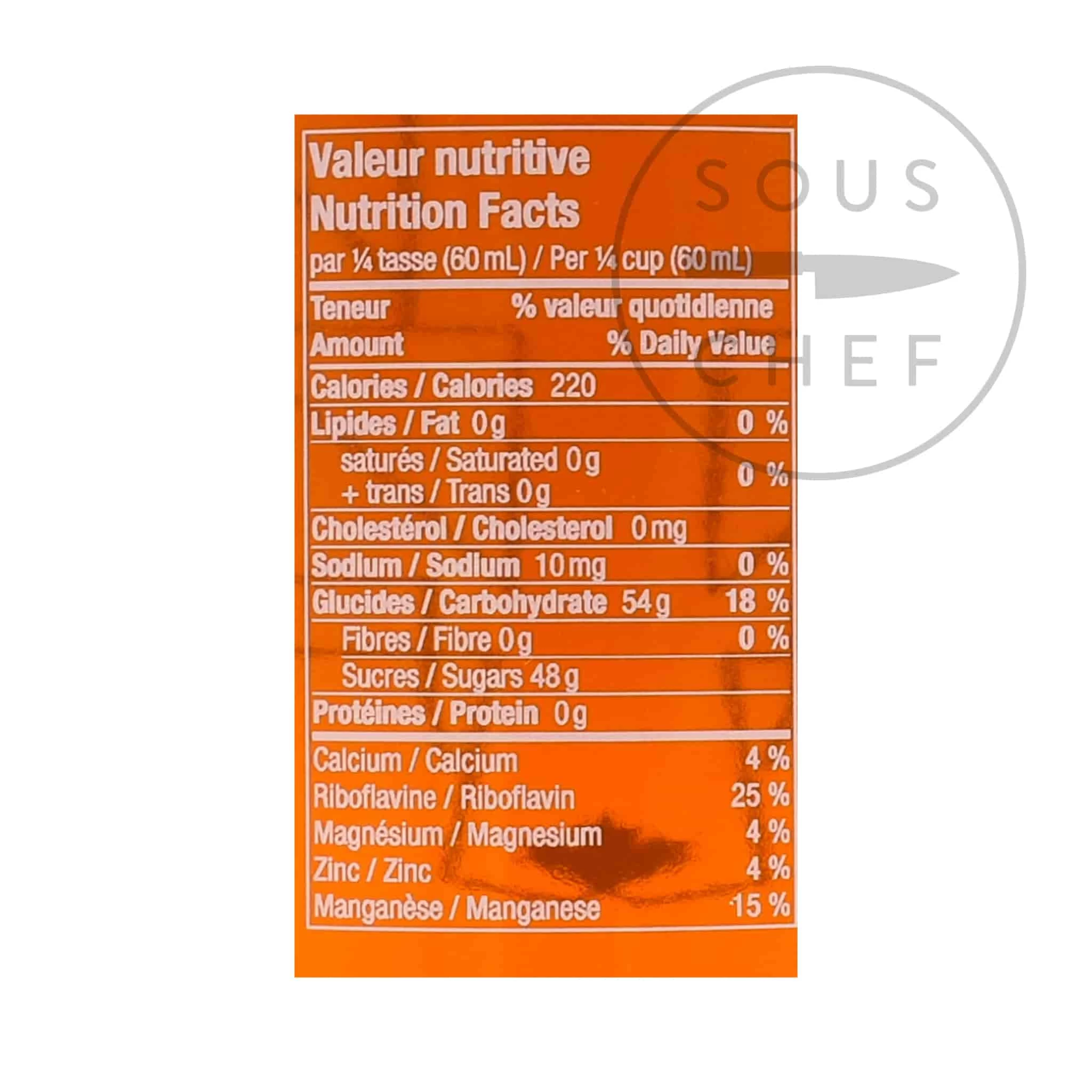 Ingredients Escuminac Extra Rare Light Maple Syrup 200ml 5 Ingredients Escuminac Extra Rare Light Maple Syrup 200ml