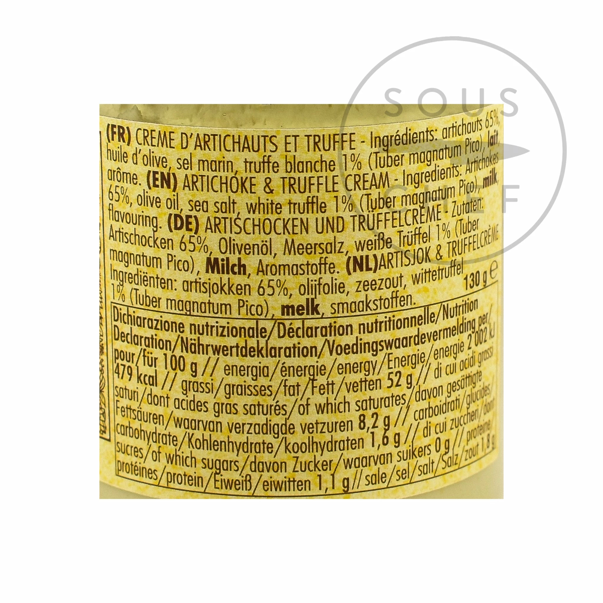 Ingredients La Favorita Artichoke And Truffle Cream 130g 4 Ingredients La Favorita Artichoke And Truffle Cream 130g