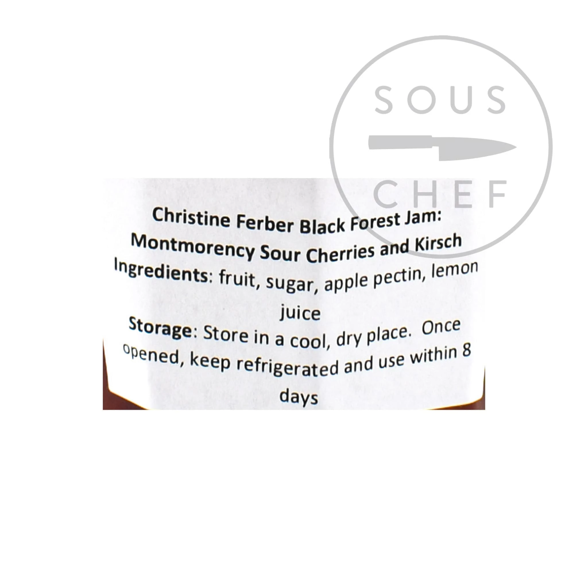 Ingredients Christine Ferber Black Forest Jam: Montmorency Sour Cherries And Kirsch 220g 4 Ingredients Christine Ferber Black Forest Jam: Montmorency Sour Cherries And Kirsch 220g