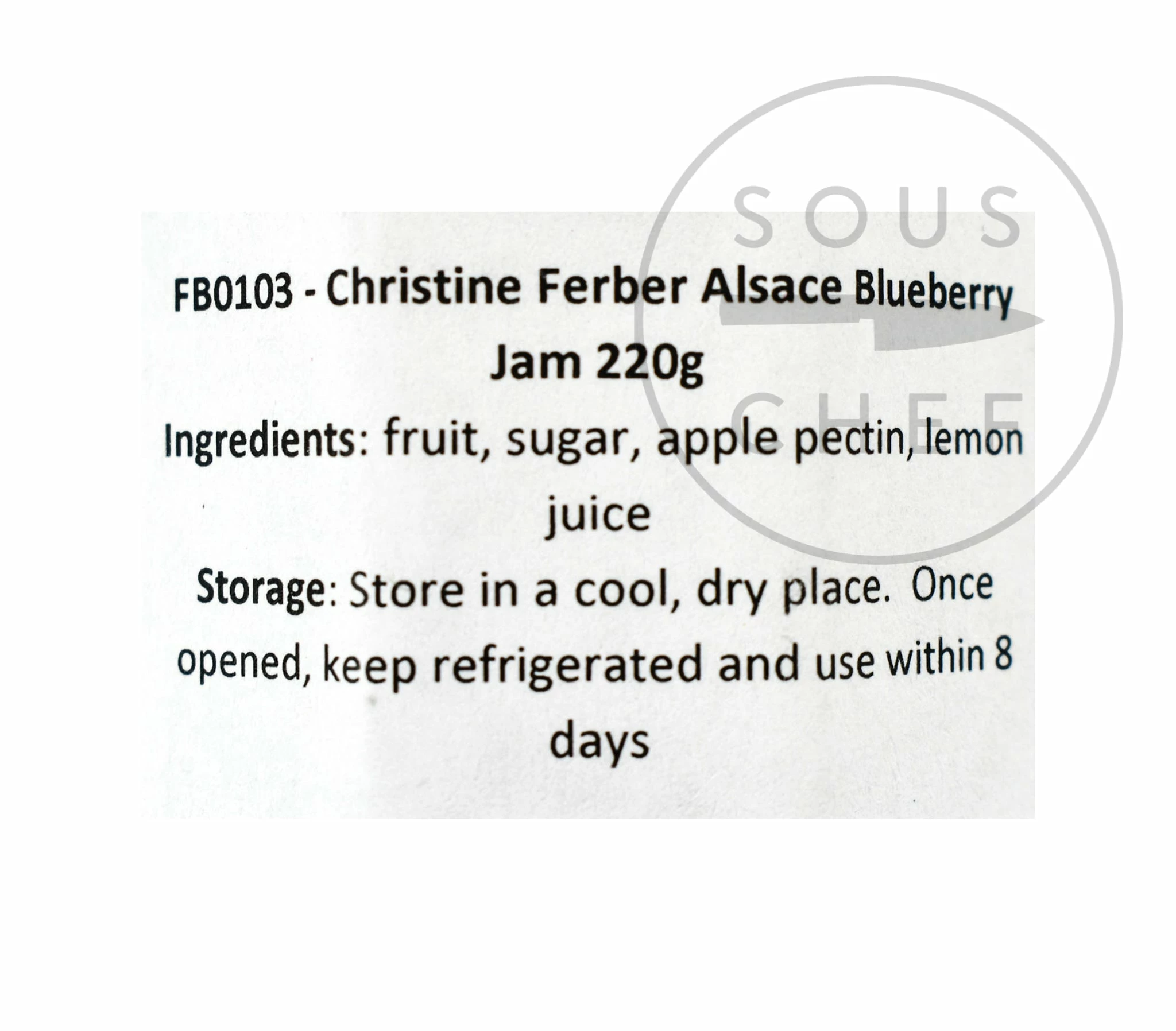 Ingredients Christine Ferber Alsace Blueberry Jam 220g 4 Ingredients Christine Ferber Alsace Blueberry Jam 220g