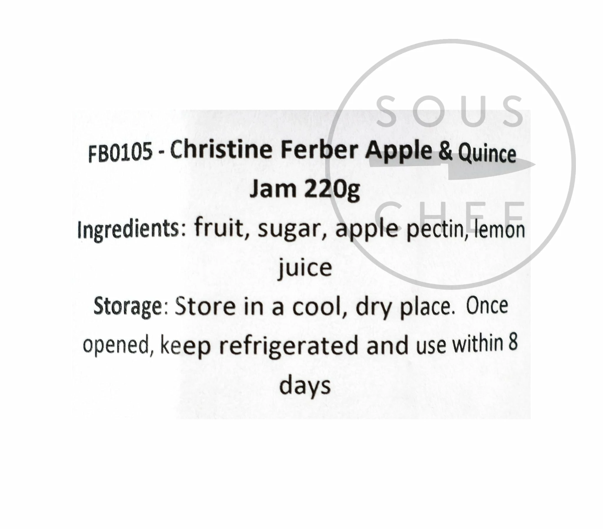 Short Dated Christine Ferber Apple & Quince Jam 220g Special Offers 4 Short Dated Christine Ferber Apple & Quince Jam 220g Special Offers