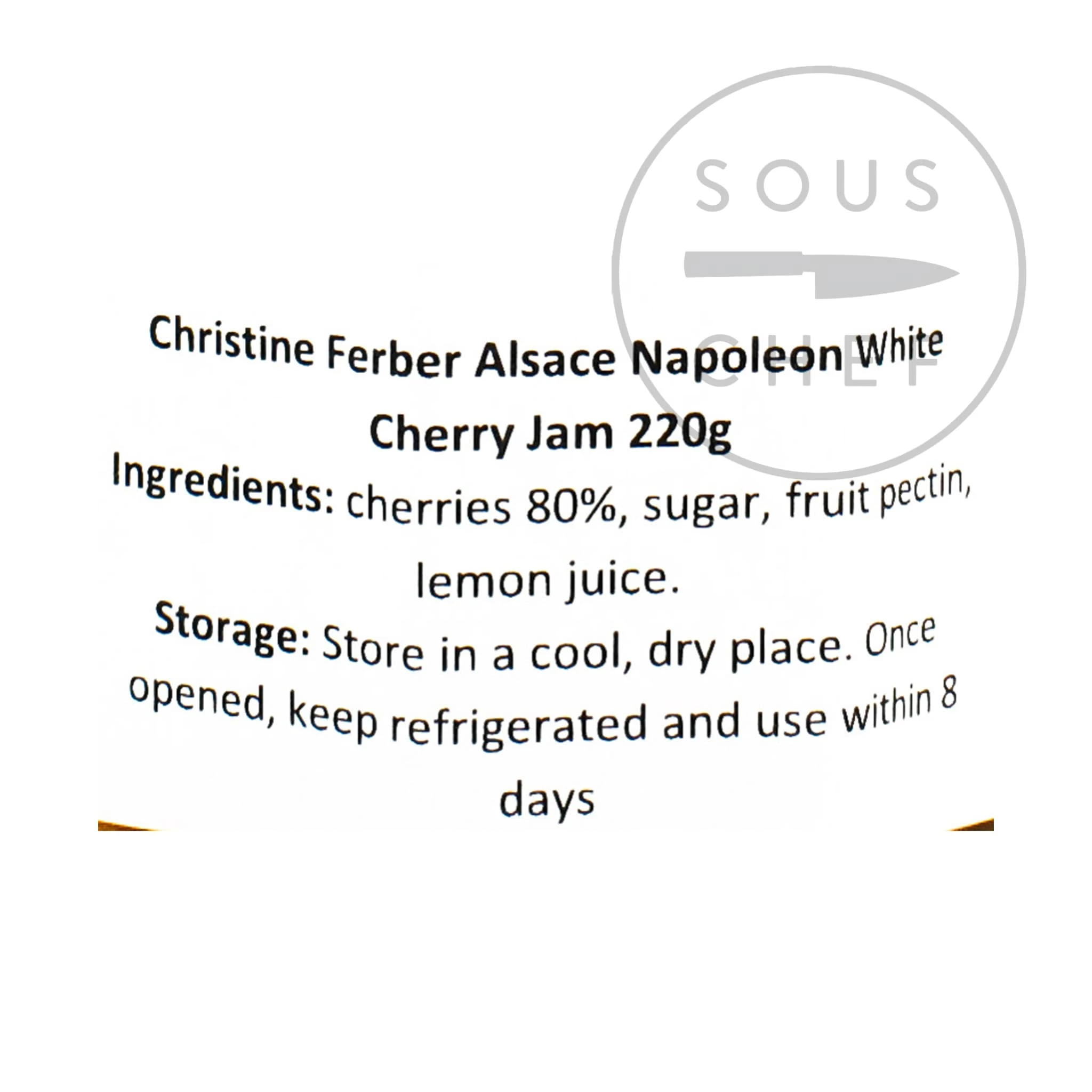 Christine Ferber Alsace Napoleon White Cherry Jam 220g 4 Christine Ferber Alsace Napoleon White Cherry Jam 220g