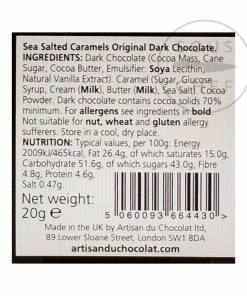 Artisan Du Chocolat Sea Salted Caramels Chocolate Bars & Confectionery