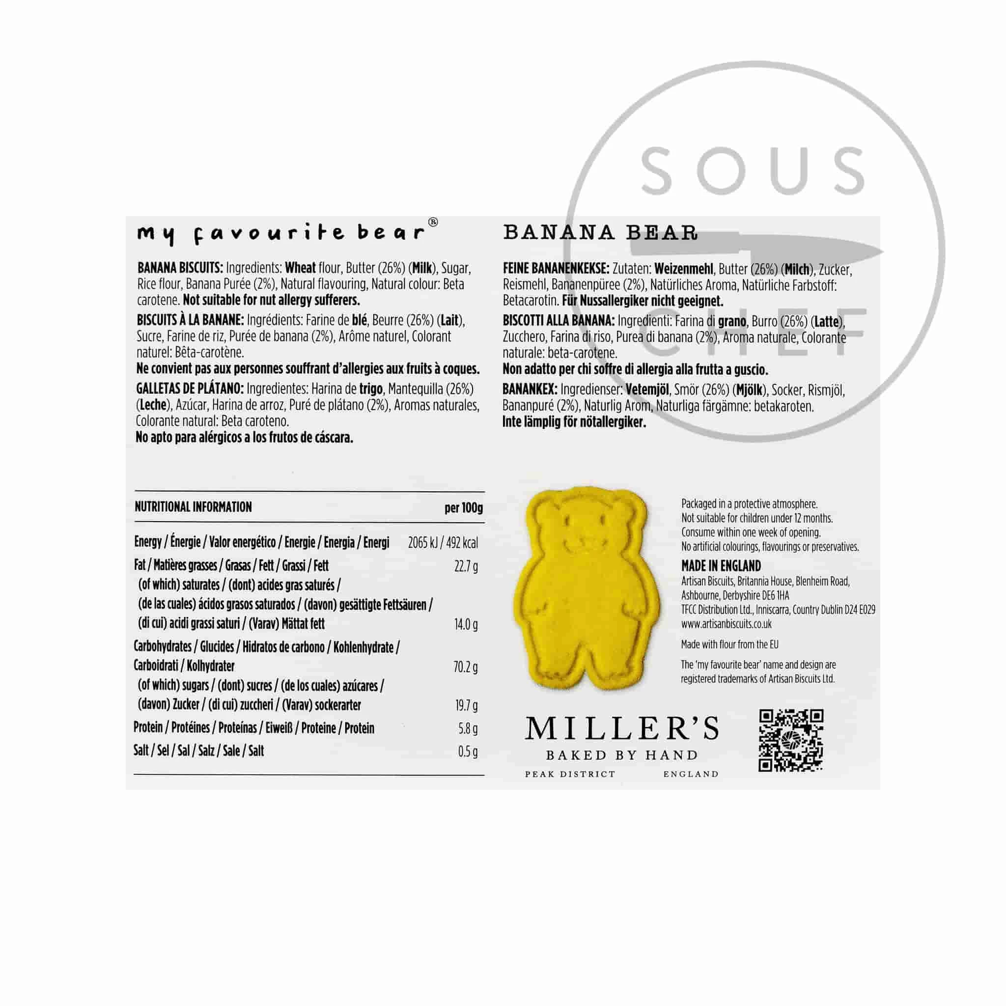 Artisan Biscuits Ingredients My Favourite Bear Banana Biscuits 100g 4 Artisan Biscuits Ingredients My Favourite Bear Banana Biscuits 100g