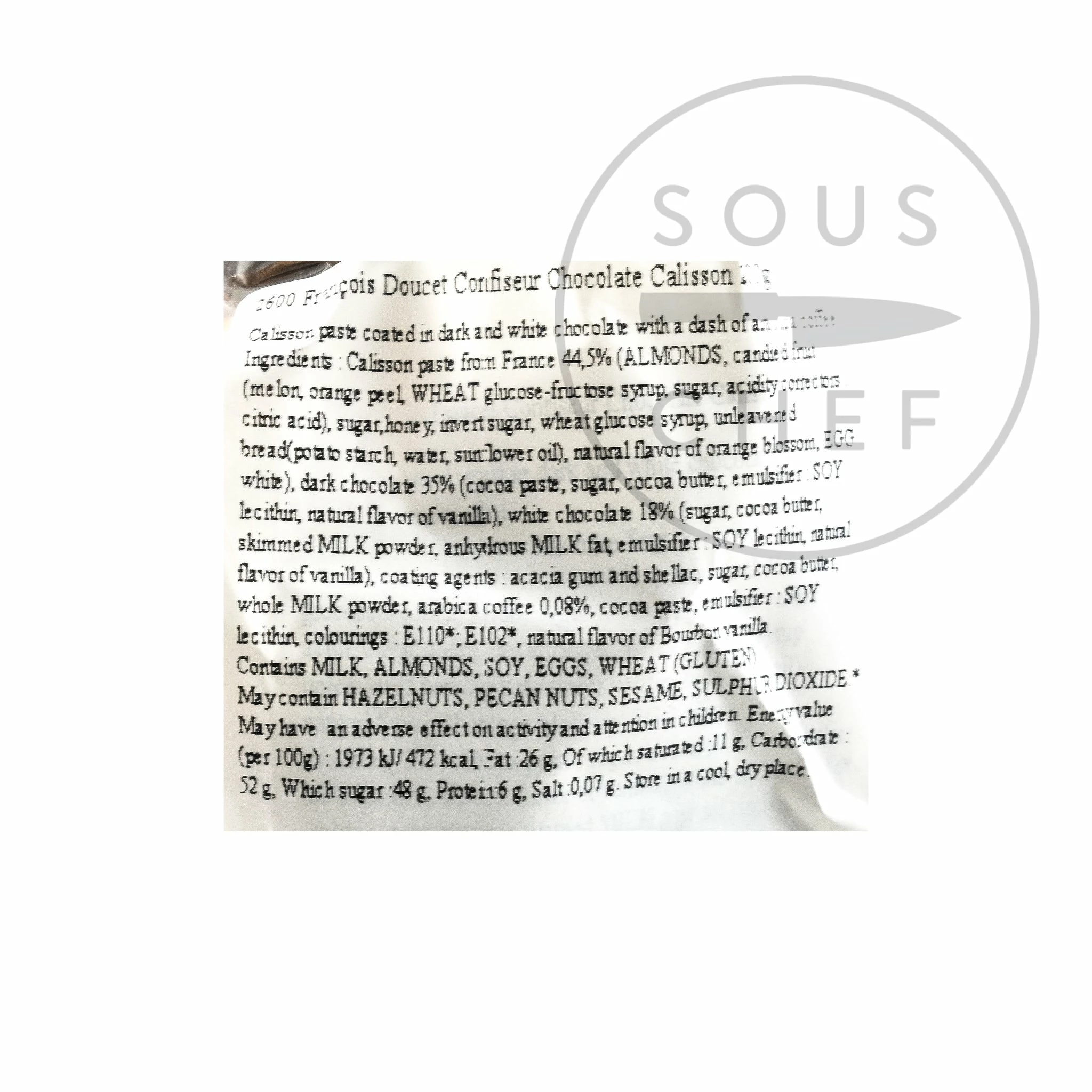 Francois Doucet Chocolate Coated Calisson Pearls 200g Ingredients 4 Francois Doucet Chocolate Coated Calisson Pearls 200g Ingredients