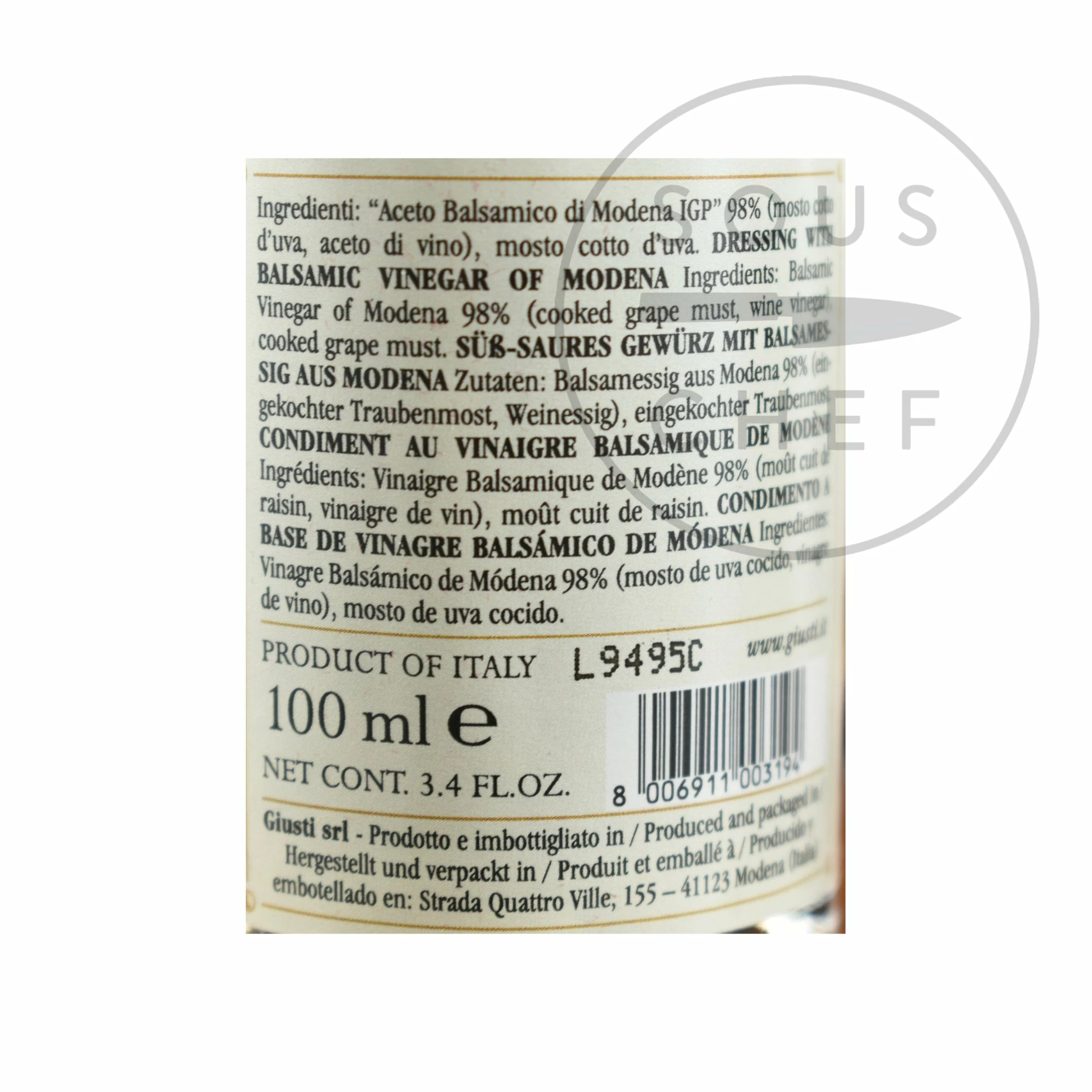 Ingredients Giuseppe Giusti Balsamic Vinegar Historical Collection In Wooden Casket 4 Ingredients Giuseppe Giusti Balsamic Vinegar Historical Collection In Wooden Casket