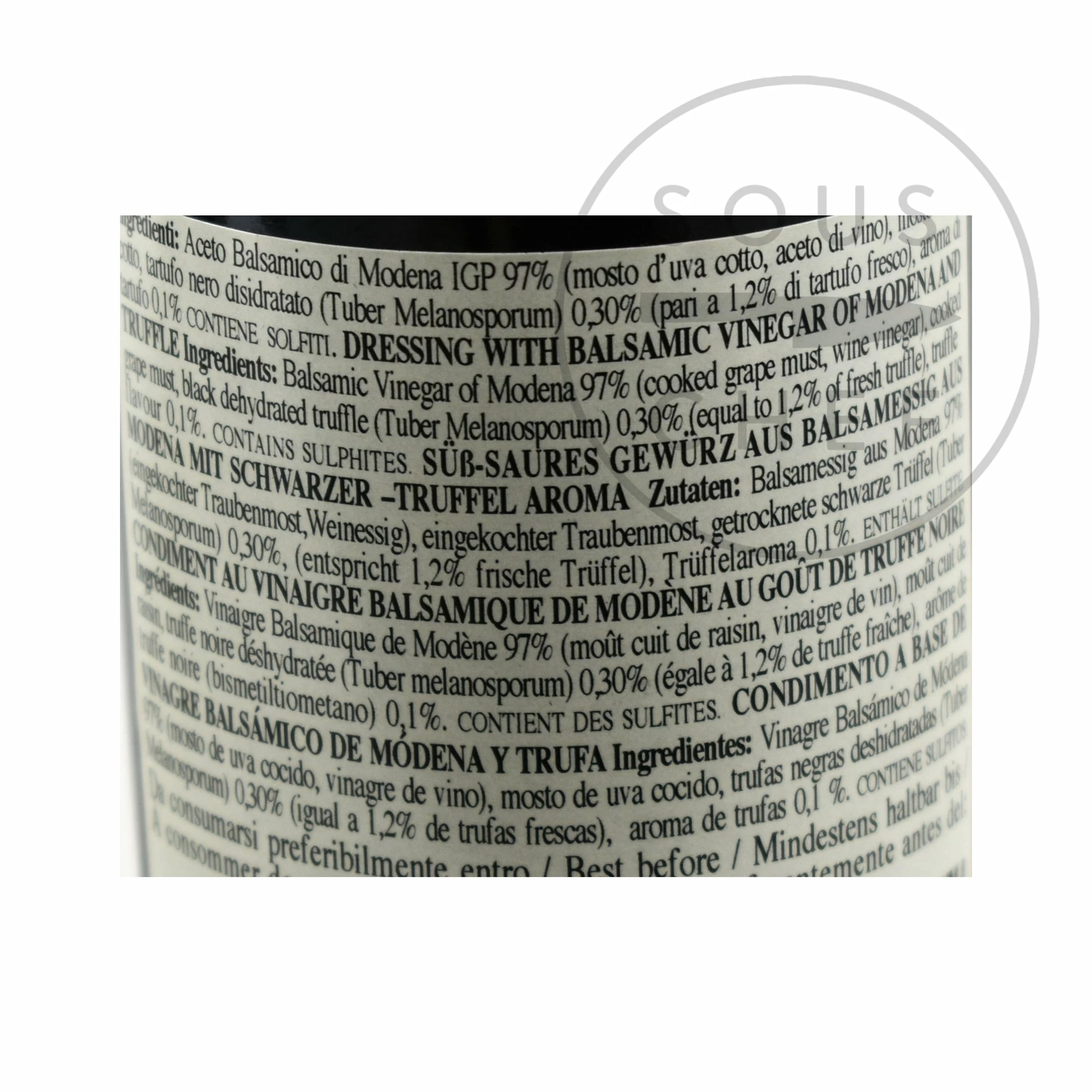 Ingredients Giuseppe Giusti Infused Balsamic Vinegar Collection - Truffle, Fig & Raspberry 6 Ingredients Giuseppe Giusti Infused Balsamic Vinegar Collection - Truffle, Fig & Raspberry