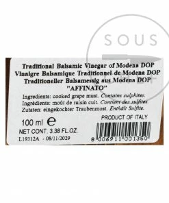 Giuseppe Giusti Balsamic Vinegar Of Modena DOP - Affinato 12 Year Aged Ingredients